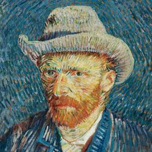 'Self Portrait with Grey Felt Hat' 1887